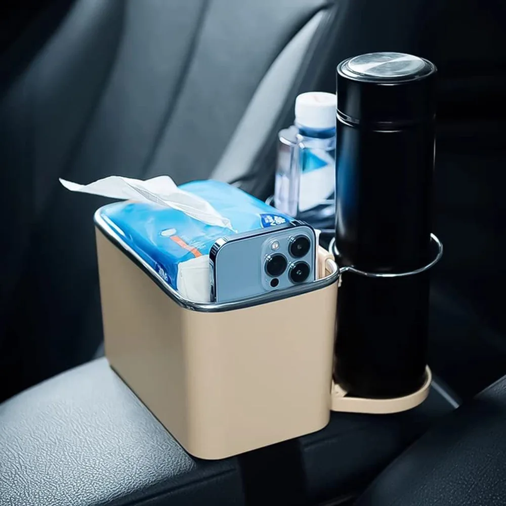 Car Armrest Storage Box, Car Storage Box, Storage Rack, Can Be Installed with Water Cup Holder, Multifunctional