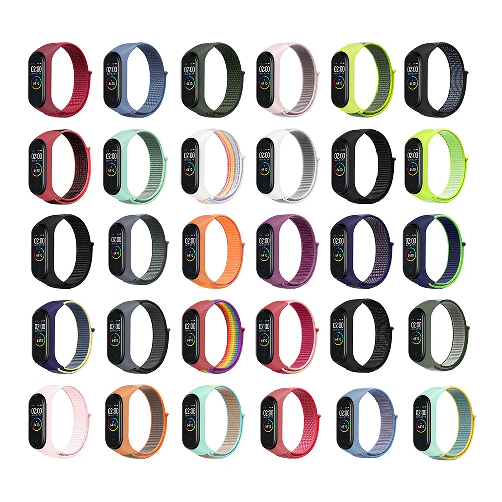 Nylon Loop Strap for Xiaomi Mi Band 9 8 Braided Adjustable Replacement Watch Band Sport Bracelet for Mi Band 8 7 6 5 4 3 Strap