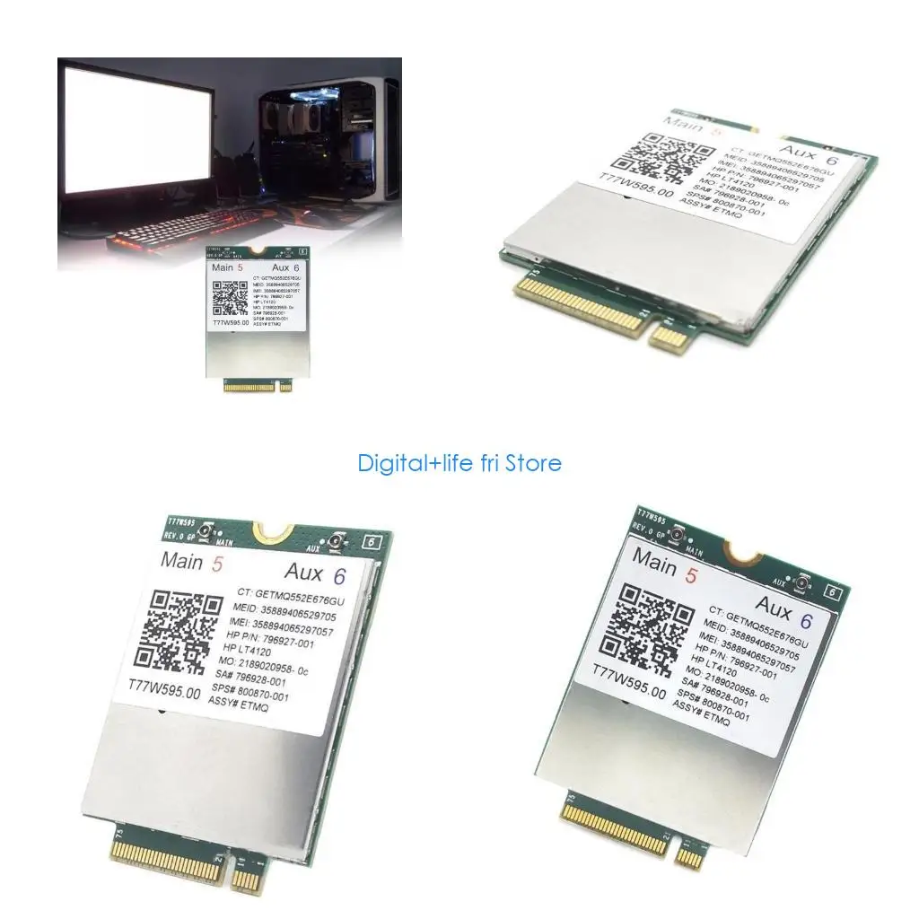 

Модуль E06D 4G T77W595 LT4120 WWAN, стандартный модем FDD LTE 4G 796928-001 для EliteBook 745 G3 755 G3 820 G3 828 G3