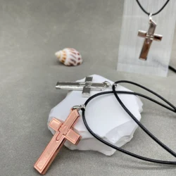 Vintage Cross Pendant Necklace for Outdoor charm Display Boys Girls Punk Hip Hop Friendship Jesus Men Cross Pendant Necklace