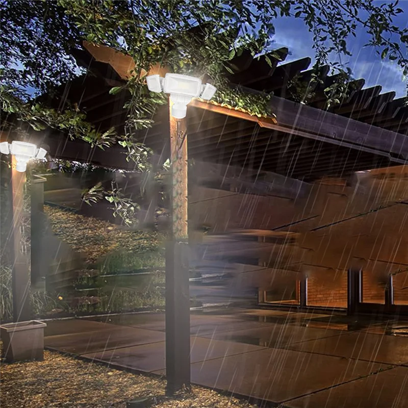 Luz de seguridad con detección de movimiento ajustable, luz de inundación IP65 impermeable, Sensor de movimiento para exteriores, garaje y patio