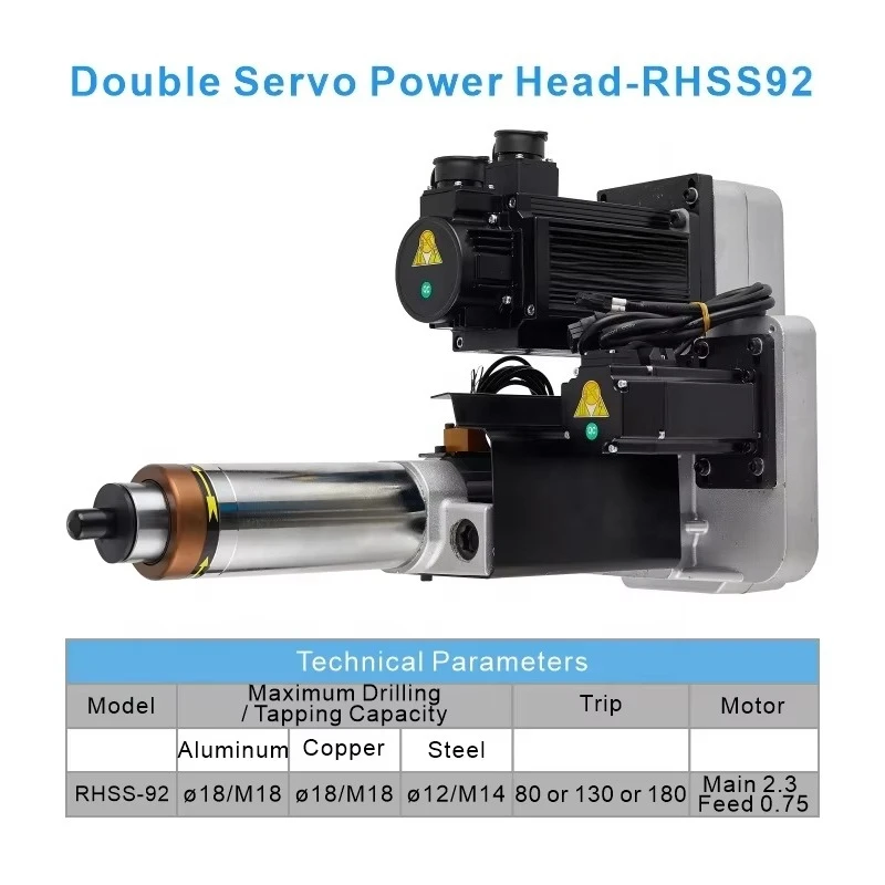 Intelligent PLC Control RHSS-92 Bench Tapping Machine M3 to M10 One Click Parameter Setting 2.3KW Motor 220V/380V