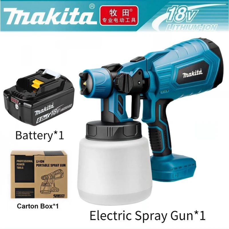 Originele Makita Draadloze Airbrush Verfspuitpistool Draagbare Spuitapparaat voor Snel Schilderen Auto Meubels Wand Ambachten & Desinfectiemiddel Batterij