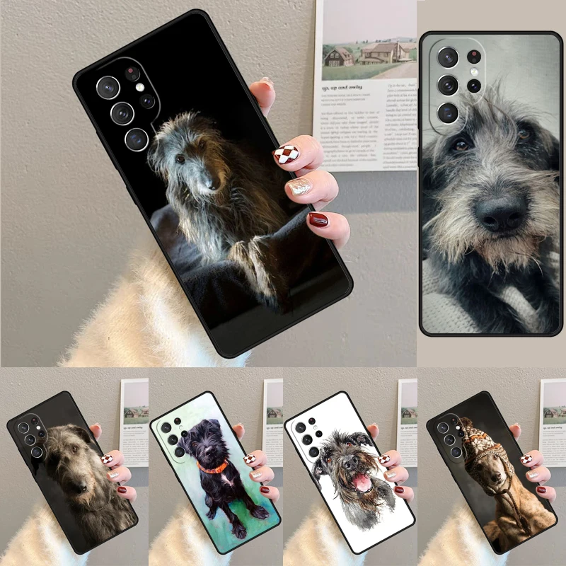 Cover For Samsung Galaxy S24 Ultra S21 S22 S8 S9 S10E Note 10 20 Plus FE S23 Irish Wolfhound Dog Phone case Coque