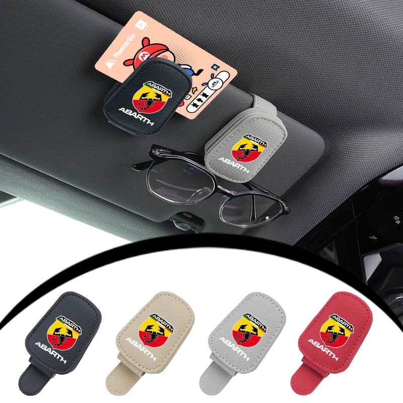 

Car Logo Visor Glasses Holder Sunglasses Clip For FIAT 500 Abarth Ducato Tipo Punto Stilo Panda Fiorino Doblo Bravo Freemont Str