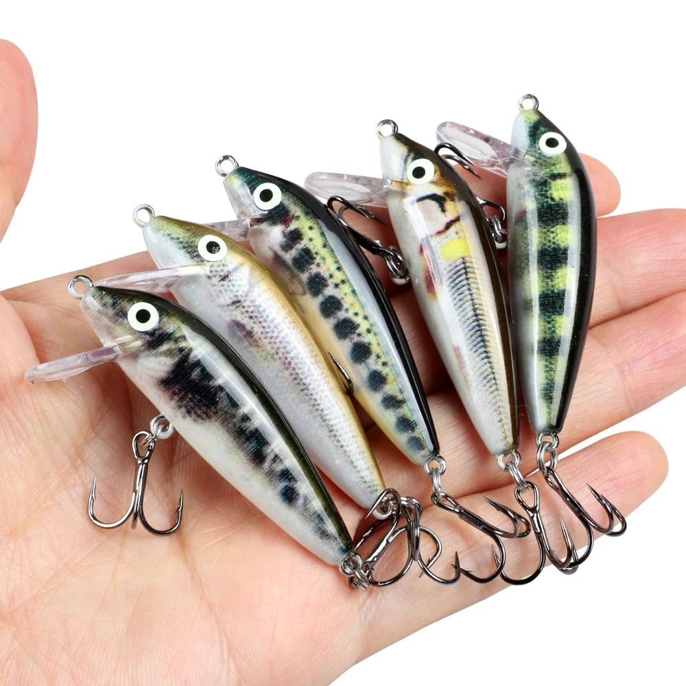 JOHNCOO 5cm 5g Sinking Minnow Wobblers Fishing Lures Trout Lure and Hard Bait Jerkbait for Perch Fishing Tackle