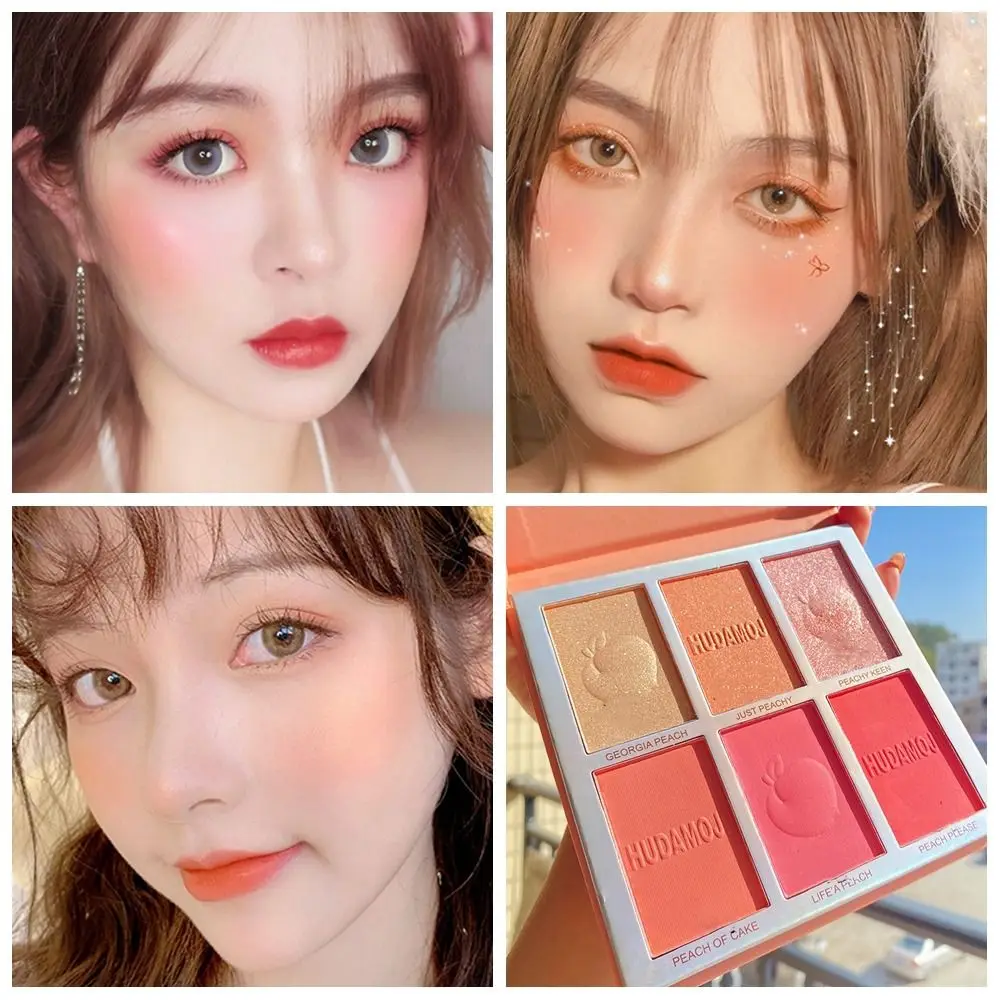 Wasserdichter Textmarker, sechs Farben, Lidschatten, rosa, Augenschimmer, Puder, Rouge, langlebig, glitzernd, Augen-Make-up-Tools, Mädchen