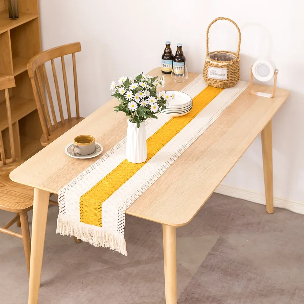 

Cotton And Linen Table Runner For Wedding Decoration Festivals Easter Decoration 2025 Mariage Chemin De Table