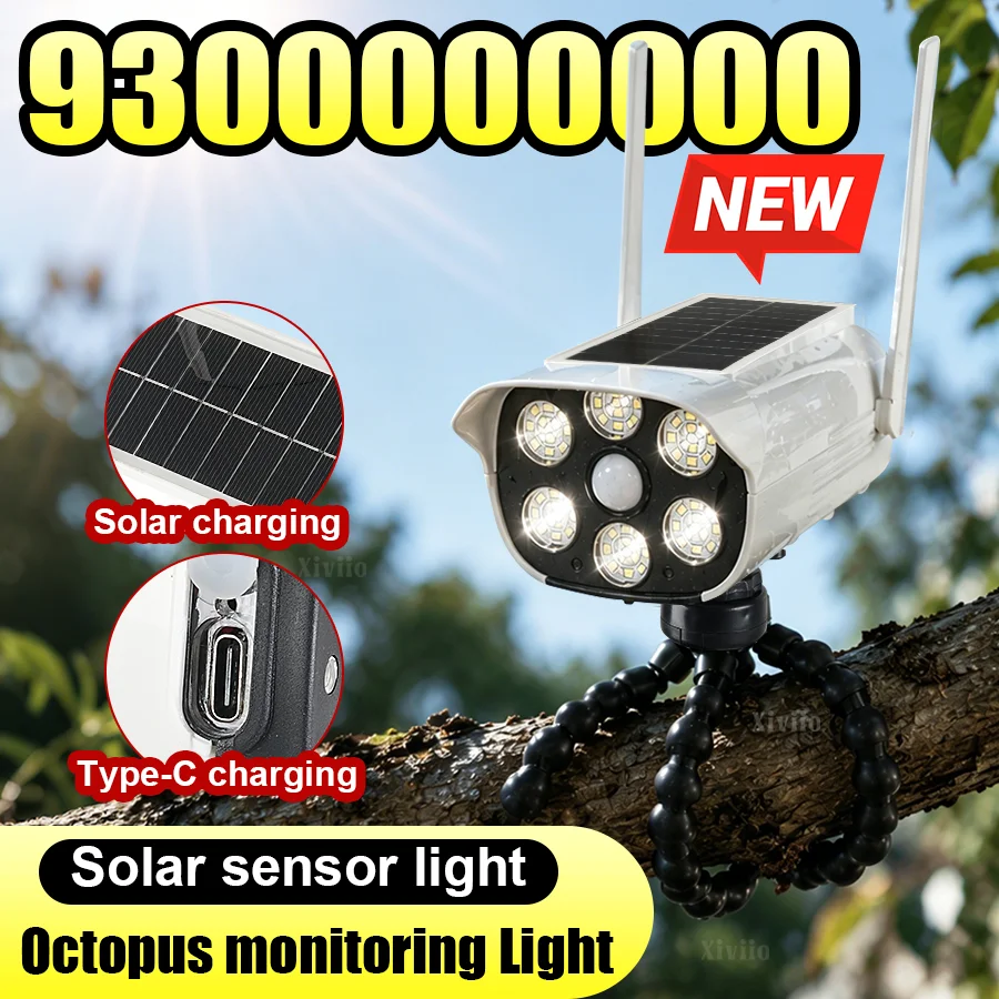 Lampes solaires d'extérieur avec détecteur de mouvement PIR, éclairage de sécurité LED solaire avec 3 modes, lampes solaires pour jardin, patio, clôture, allée