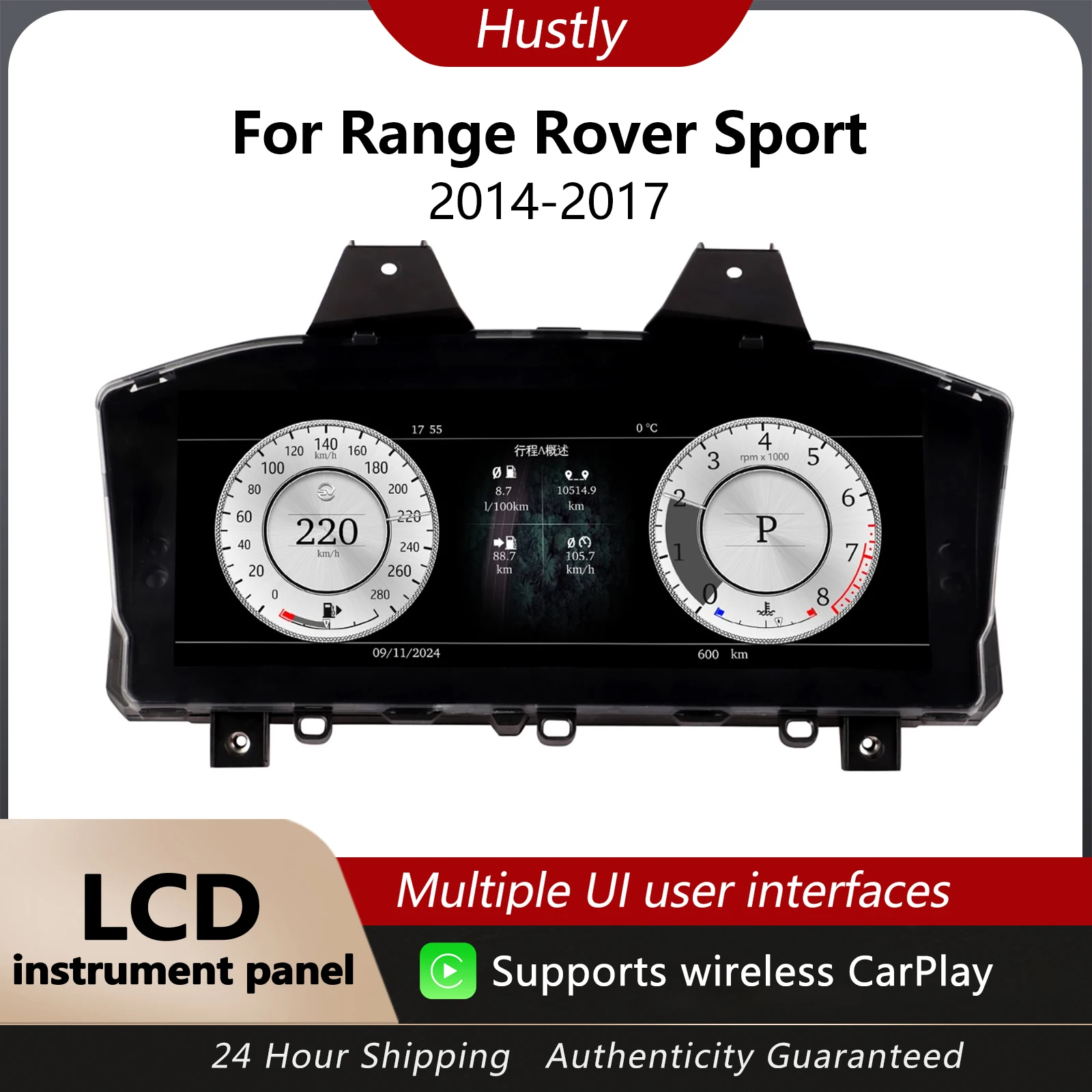 

12.3-inch cluster digital instrument cluster For Range Rover Sport (2014-2017) Executive (2013-2016) speedometer iOS CarPlay