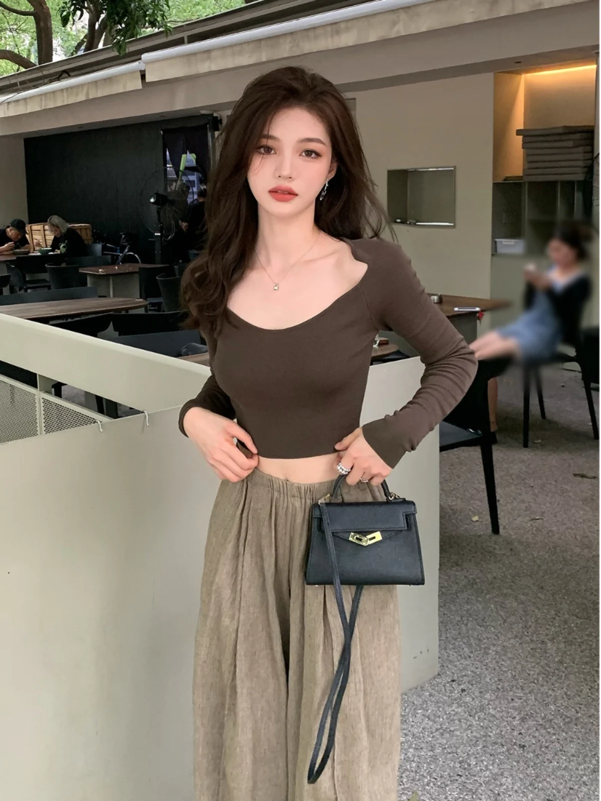 

Sexy ort Knitted Long Sve One oulder Top EU IIWAN Street Sle Slim Fit Nylon Lycra Fiber Spring Summer New Arrival