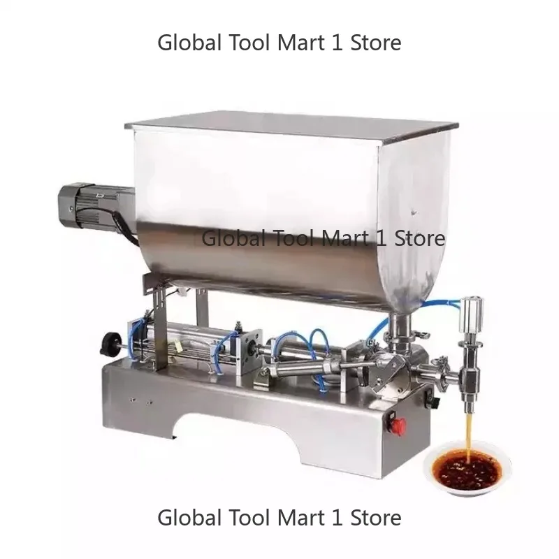 Automatic U-Type Horizontal Pneumatic Paste Filling Machine For Seasoning Ketchup Butter Sauce Mixing & Case Packaging For Oils