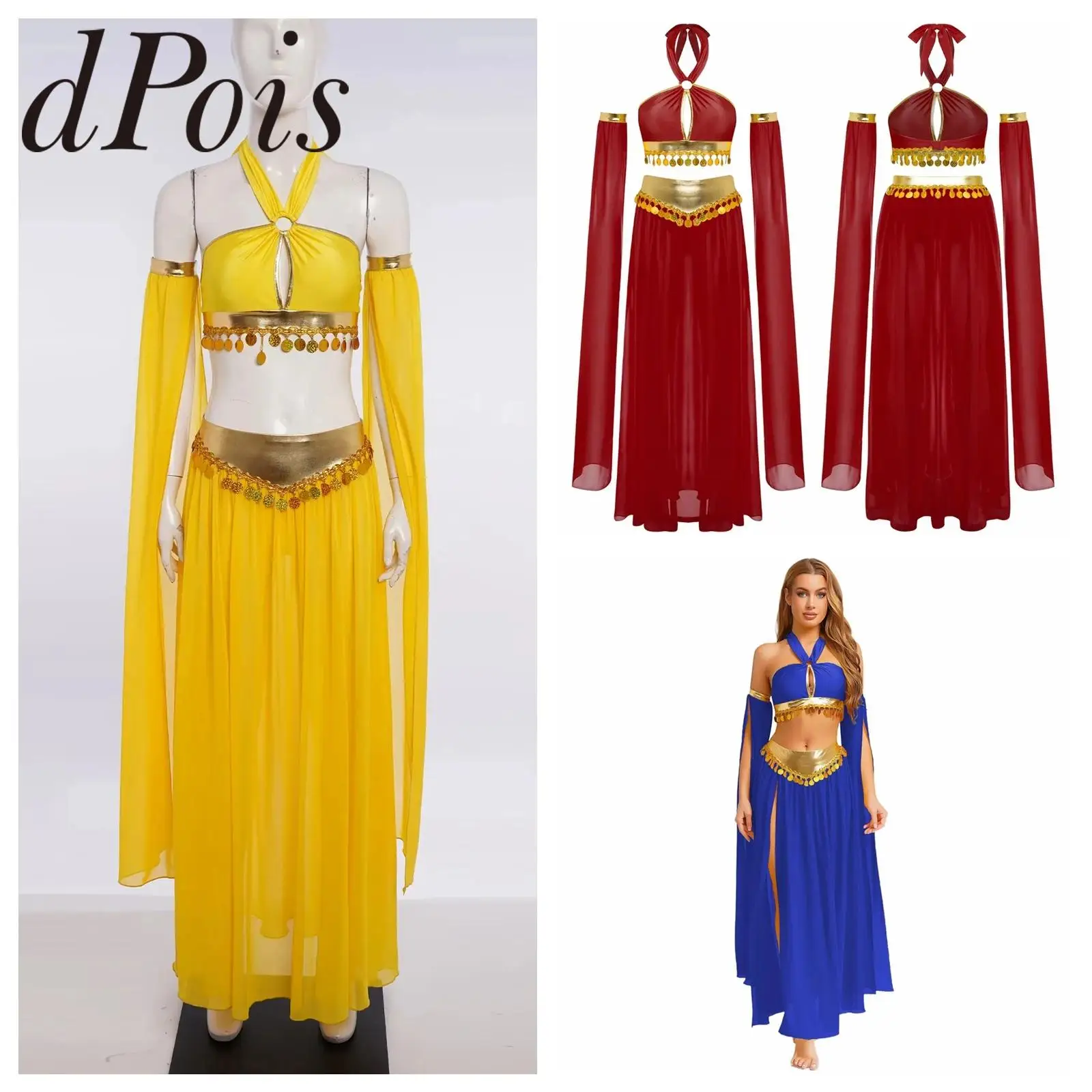 Women Belly Ethnic Dance Performance Costume Outfits Bellydance Wear Oriental Indian Dance Arabic Princess Cosplay Clothes