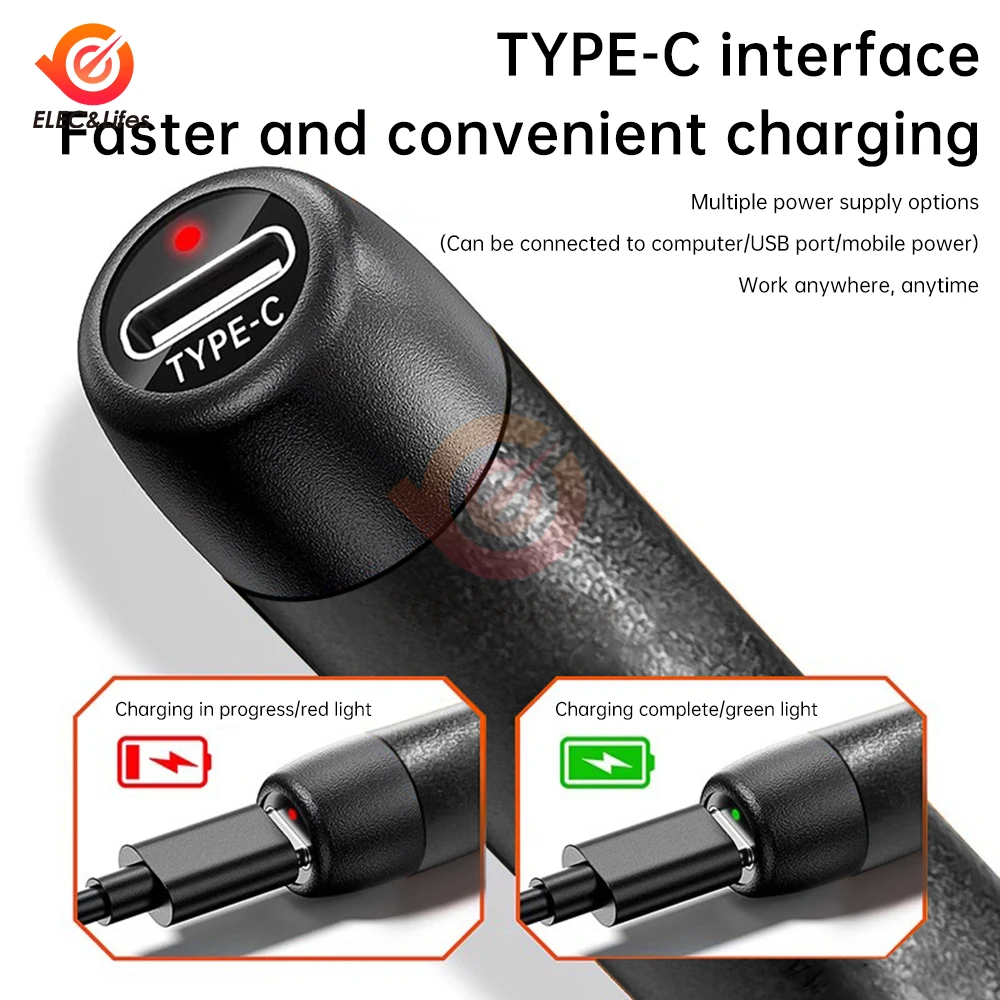 5V Type-C Charging Electric Soldering Iron C210 Portable Cordless Electric Soldering Iron 3 Gear Adjustable for Soldering Repair