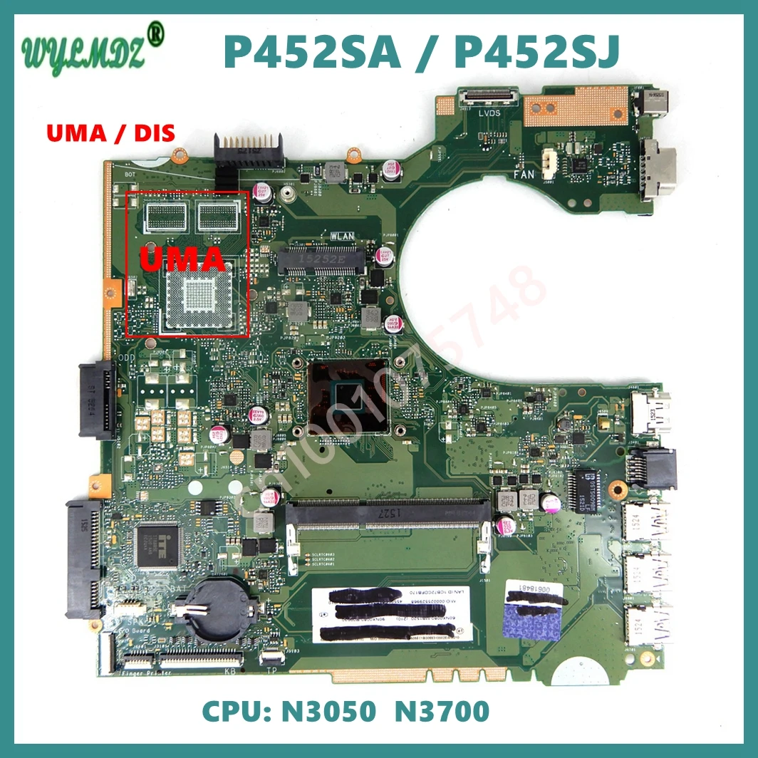 p452sj-ノートパソコンのマザーボード-asus-p2420sj-px452sa-px452sj-pe452sa-pro452sa-pe452sj-pro452sj-p452sa-メインボード-n3050-n3700-cpu