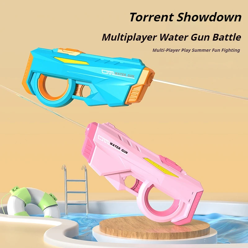 Electric Water Gun Fun Water Bucket Game Outdoor Summer Beach Swimming Pool Party Large Capacity Shooting Toy Guns Gift