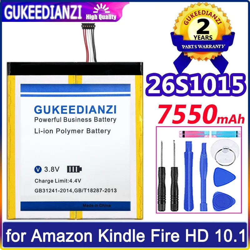 

GUKEEDIANZI Battery 7550mAh 26S1015 58-000187 for Amazon Kindle Fire HD 10.1 7th Gen SL056ZE Batterij