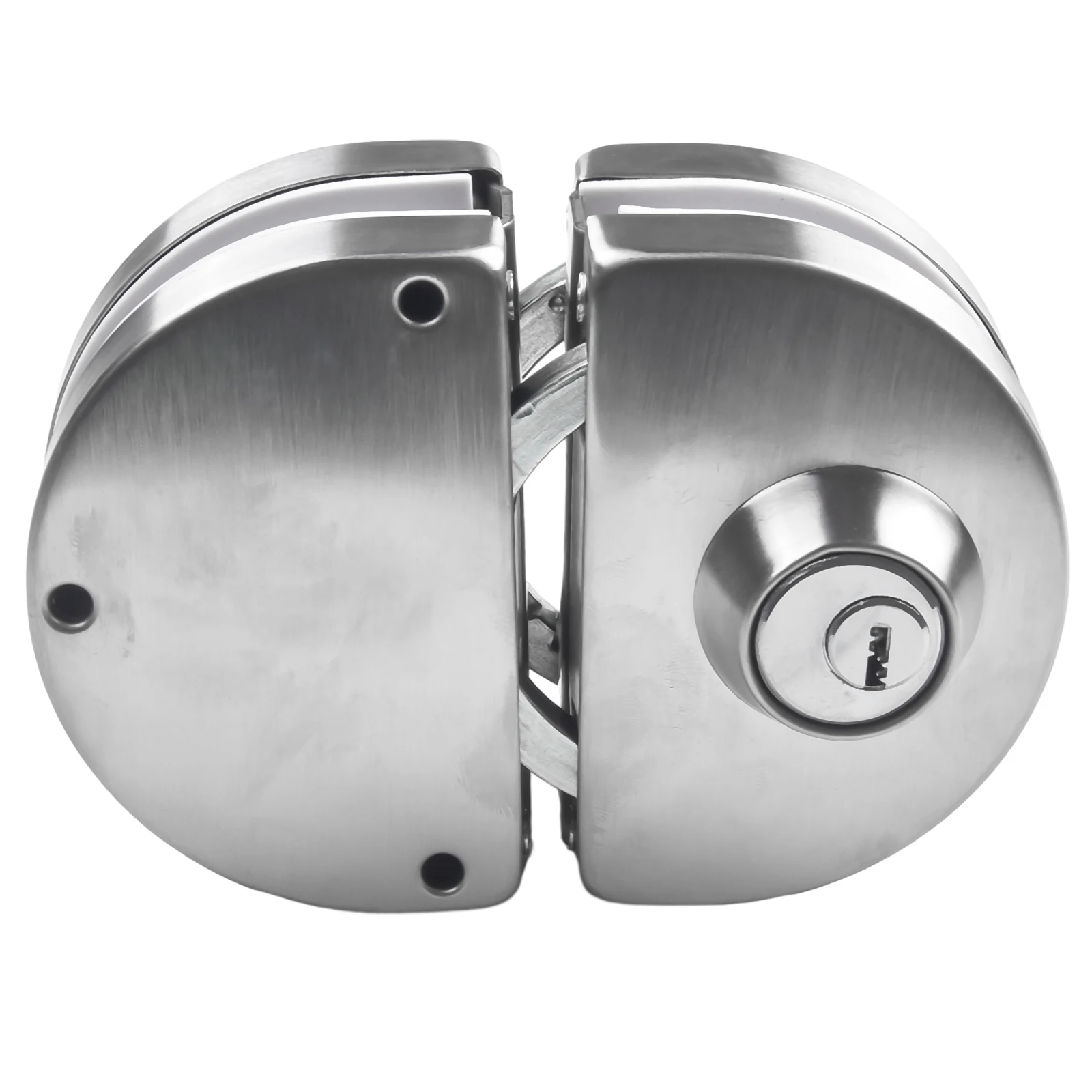 

Stainless Steel Double Bolt Lock for Frameless Glass Doors with Sliding Control Fits 8-12mm Glass Thickness with 3 Keys