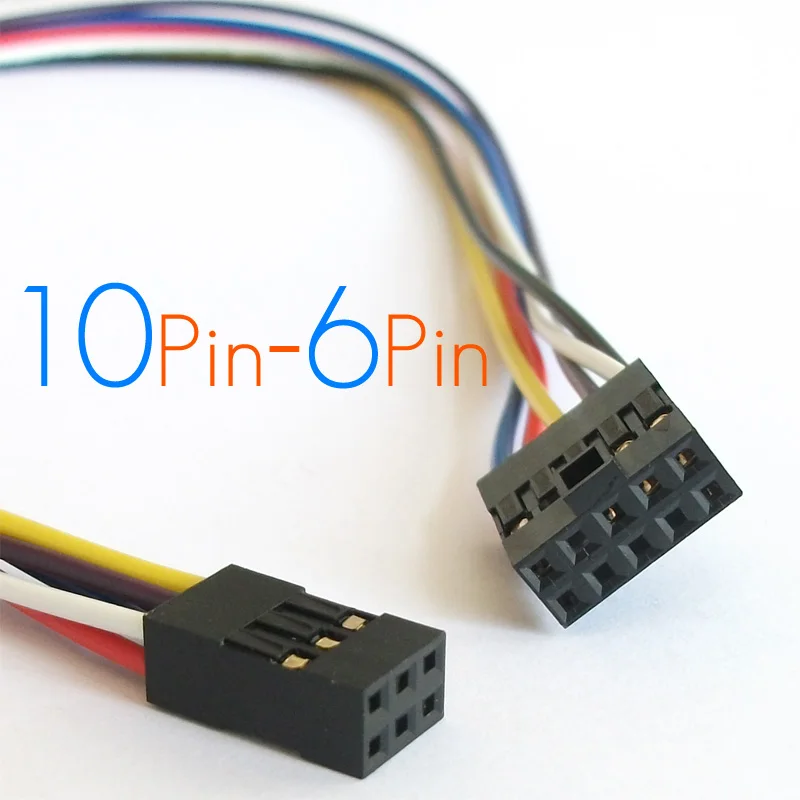 5 pieces 10P to 6P Connection Cable 10Pin-6Pin DuPont Cable Adapter Cable AVR Download Cable