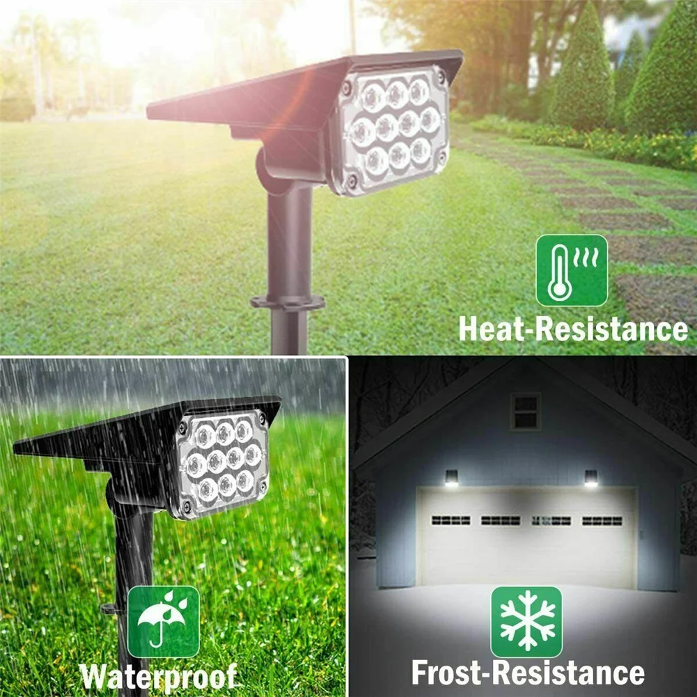 Imagem -06 - Impermeável Rotatable Led Solar Spotlight Outdoor Landscape Light Home Garden Wall Lamp 20 Lâmpada Bead Luz Verde