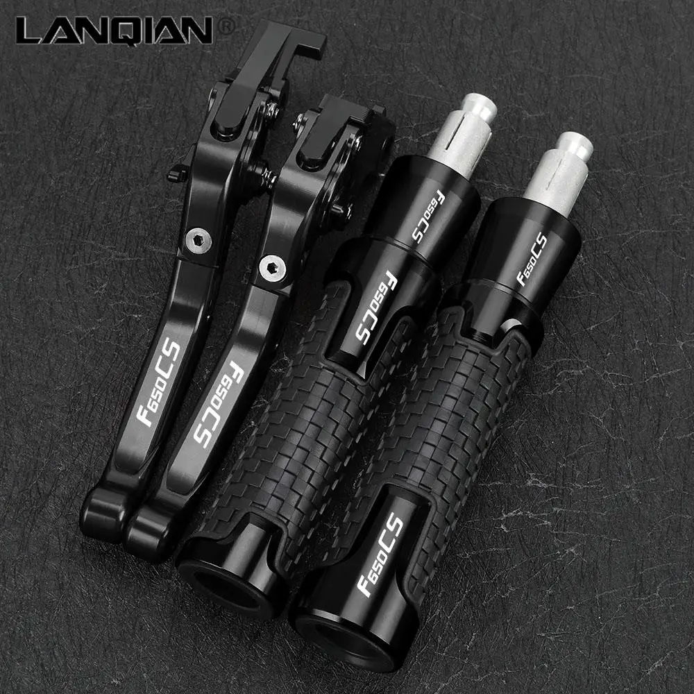 

Motorcycle CNC Extendable Brake Clutch Levers Handlebar Hand Grips ends For BMW F650CS DAKAR 1997-2008 F650CS SCARVER 2003-2004