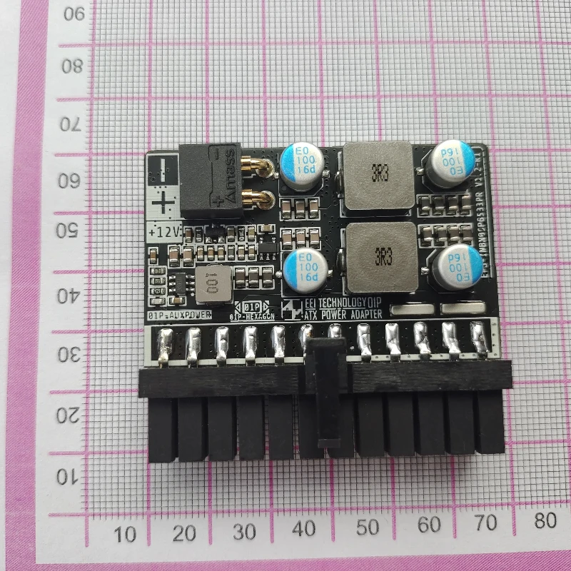 High Efficiency and Low Ripple DC-ATX Silent Direct Insertion Power Module Adapter Board Server Power Supply Modification ITX