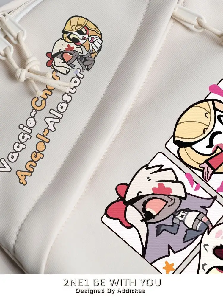 Hell Inn Rounding Fanfic Charli Angel Alastor Anime Estudante Bolsa de Ombro Duplo Mochila Para Mulheres