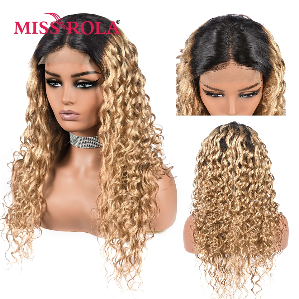 Miss Rola parrucche peruviane dei capelli umani 180% densità 4x 4 chiusura in pizzo Wig13x1 parrucca dei capelli dell'onda sciolta Remy Pre pizzicata con i capelli del bambino