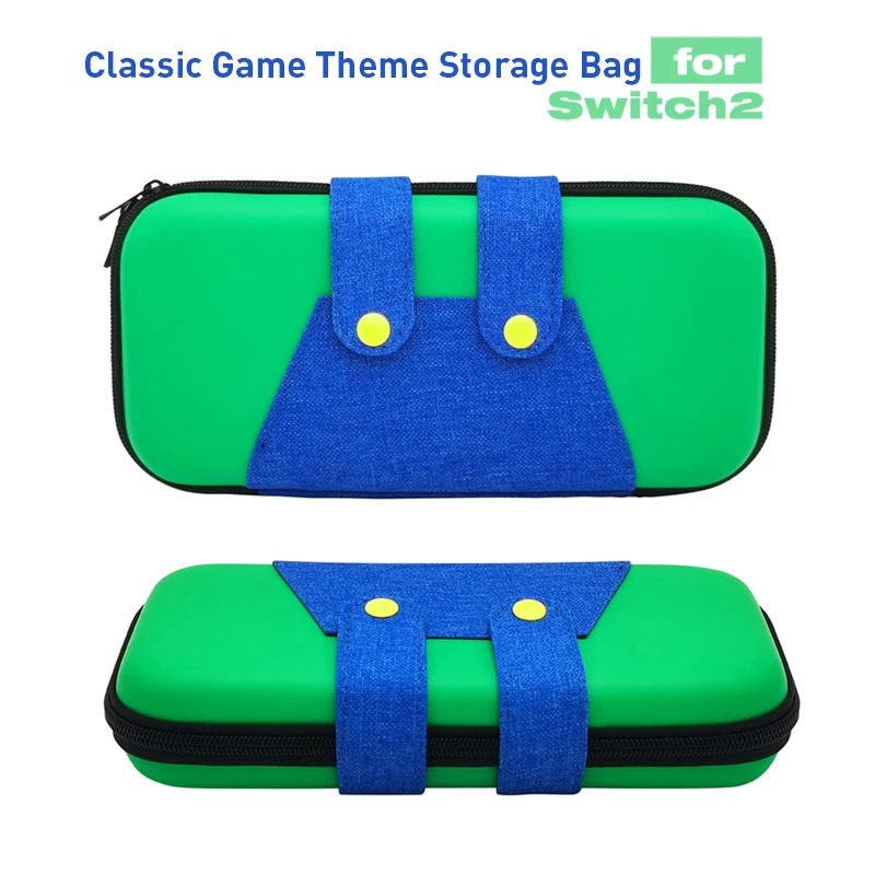 2026 Classic Luig Style Storage Bag for NS Switch 2 Portable Hard Carrying Case Shell Cover for NS Switch 2 Game Accessories