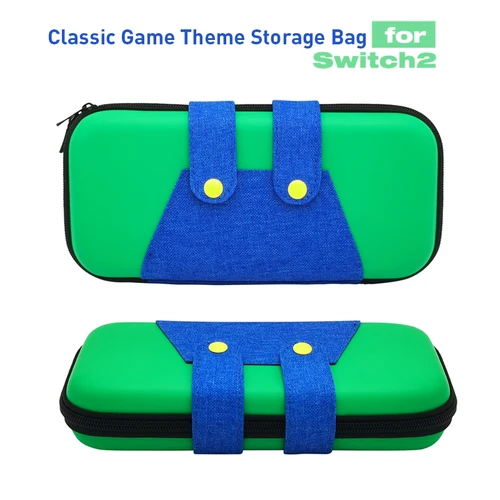 Imagen 2 del producto Bolsa de almacenamiento estilo Luig clásico 2025 para NS Switch 2, funda de Estuche de transporte duro portátil, funda para NS Switch 2, accesorios de juego