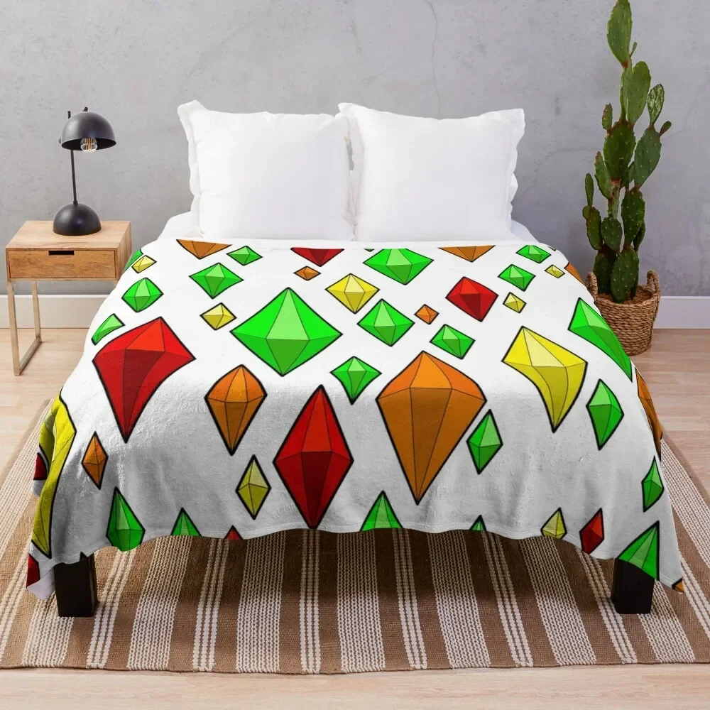 

Plumbobs Throw Blanket Outdoor Soft Blanket for Picnic Beach Camping
