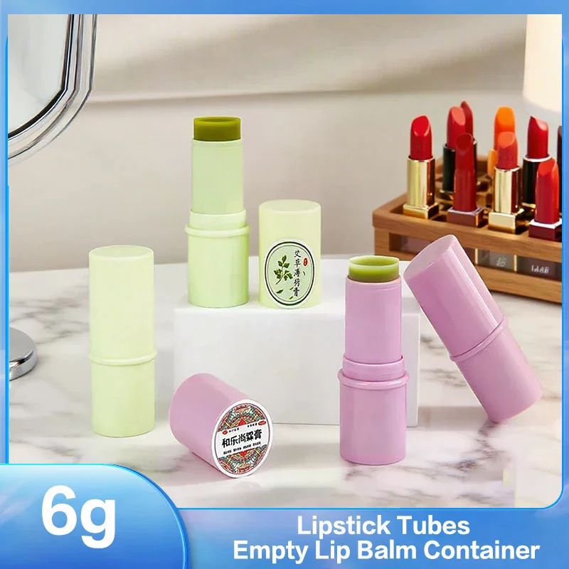 5PC 6g Candy Farbe Leere Nachfüllbare Lippenstift Lip Balm Behälter Leere Kosmetische Behälter Lotion Behälter Reise Flasche