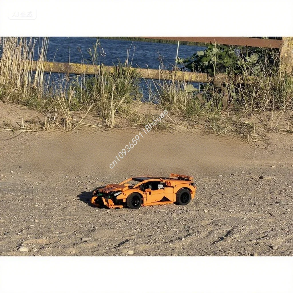 735 elementów MOC 42196 z BuWizz + Bodykit Klocki Technic Zabawka edukacyjna STEAM Rozwijająca zdolności manualne Logiczna zabawka świąteczna Prezent