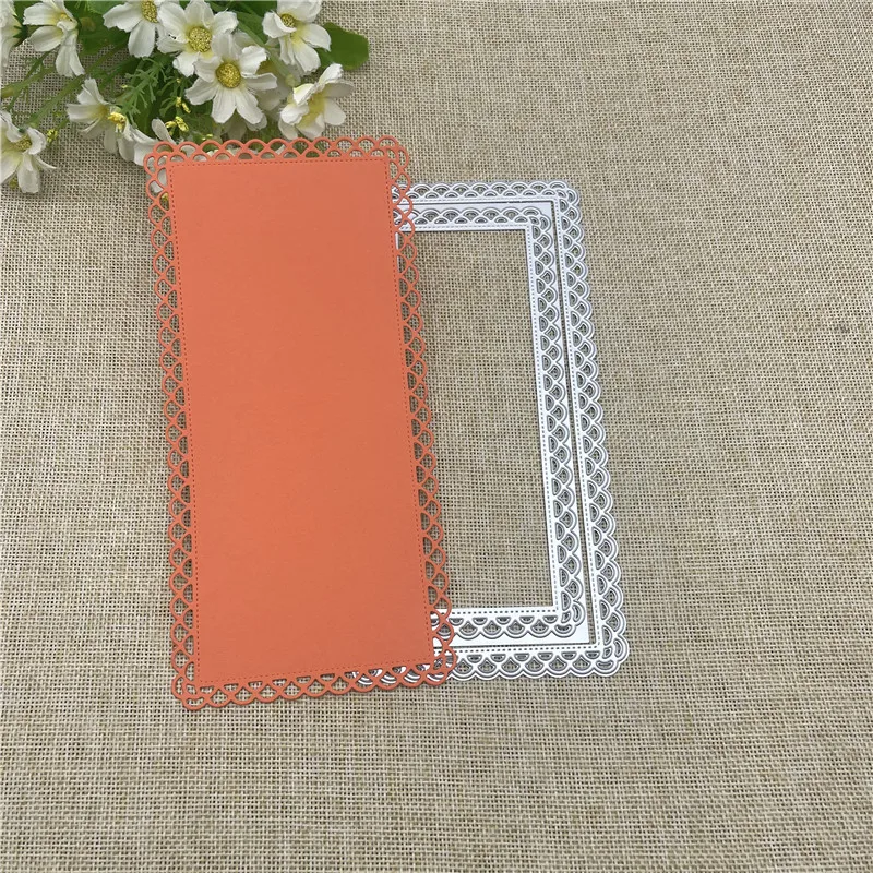 Outer frame Lace background Metal Cutting Dies Stencils For DIY Scrapbooking Decorative Embossing Handcraft Template