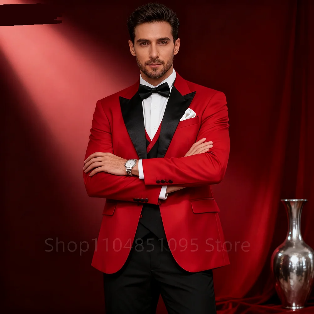 

Мужские свадебные костюмы королевского синего цвета, повседневные женихи, свадебные смокинги для жениха, пиджак, жилет, брючный костюм, 3 шт.