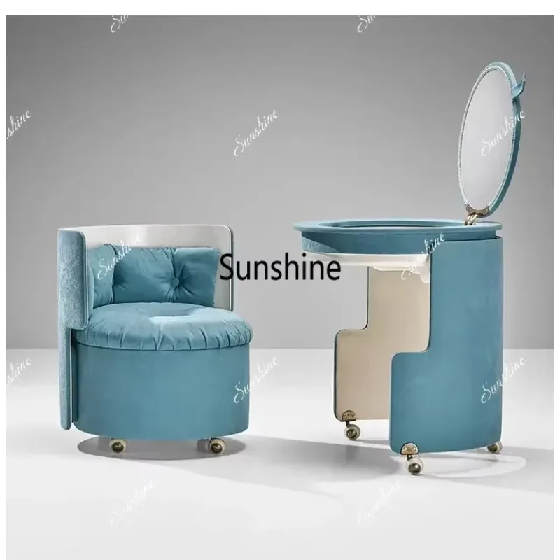 Simple and modern movable dresser villa light luxury designer high sense integrated small storage cosmetic table and chairs T*