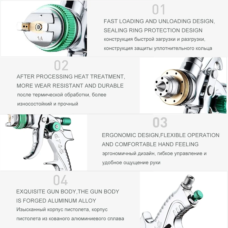 Professional HVLP Spray Tools, DIY Paint Kit, carros, móveis, portátil, kit de pintura