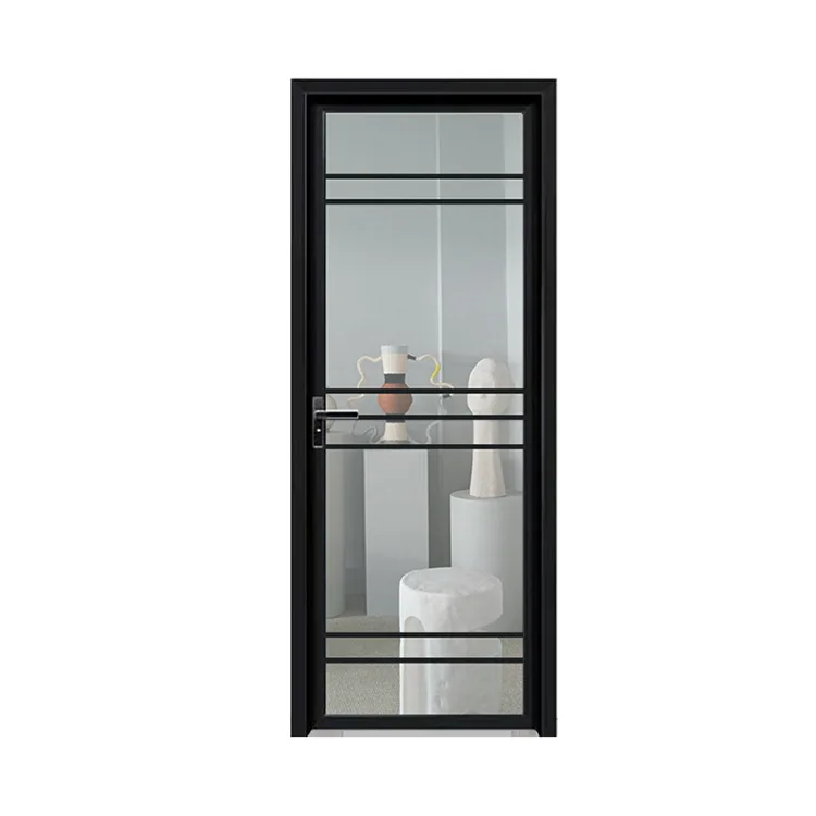 

Internet celebrity narrow glass bathroom door, household partition bathroom toilet door, aluminum alloy minimalist kitc
