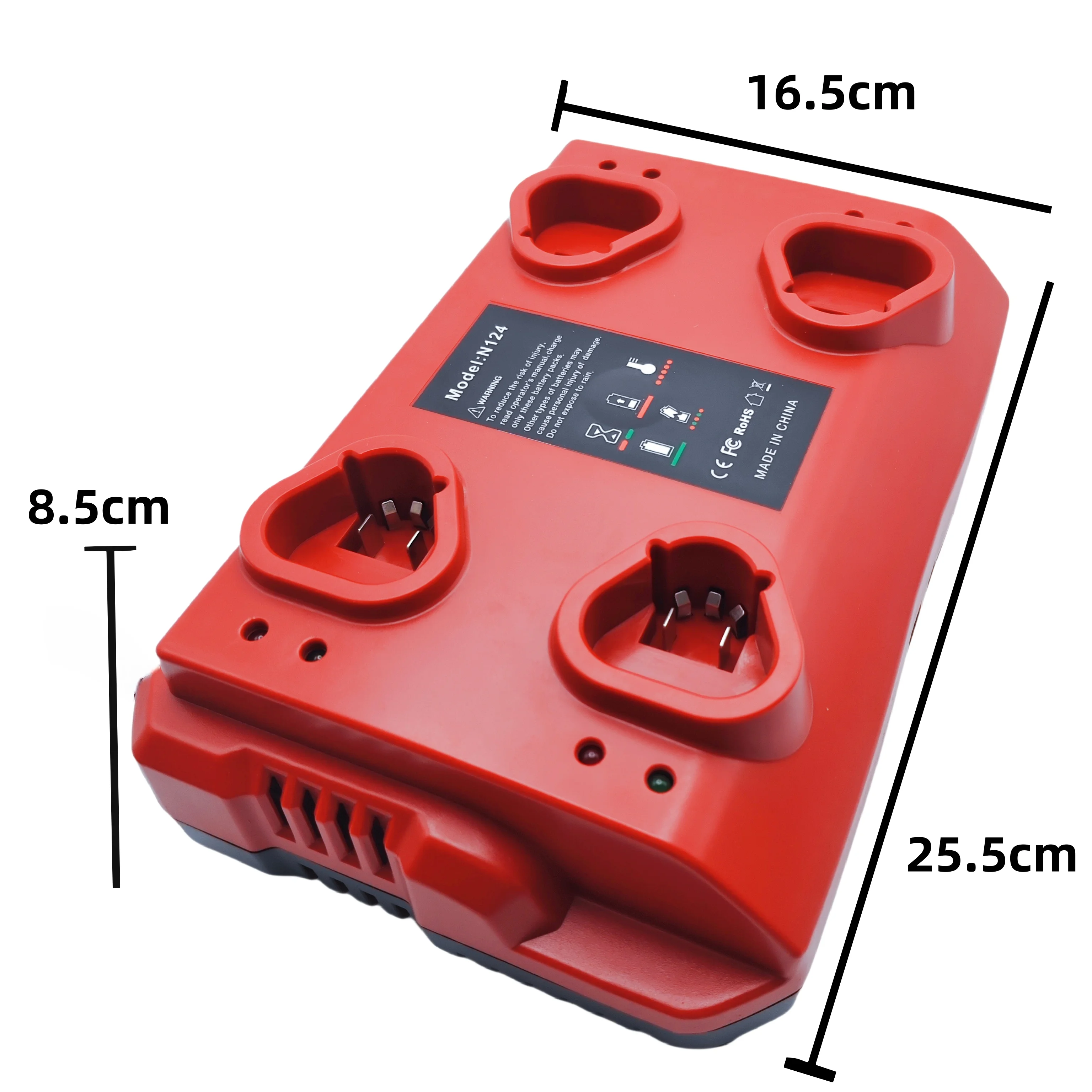 Victpower For Milwaukee 12V 4-Port Fast Charger| 3A Simultaneous Charging for 4×12V Tool Batteries+USB-C&USB Ports for Phones - Image 5