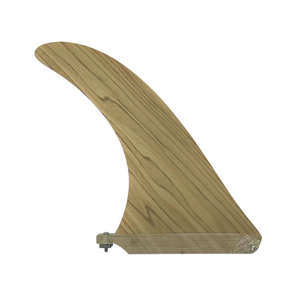 زعنفة Longboard من ألياف الزجاجية المصنوعة من الخيزران لركوب الأمواج، زعنفة مركزية كبيرة للوح التزلج، زعانف واحدة، 7 بوصة، 8 بوصة، 9 بوصة، 10 بوصة، 25 بوصة