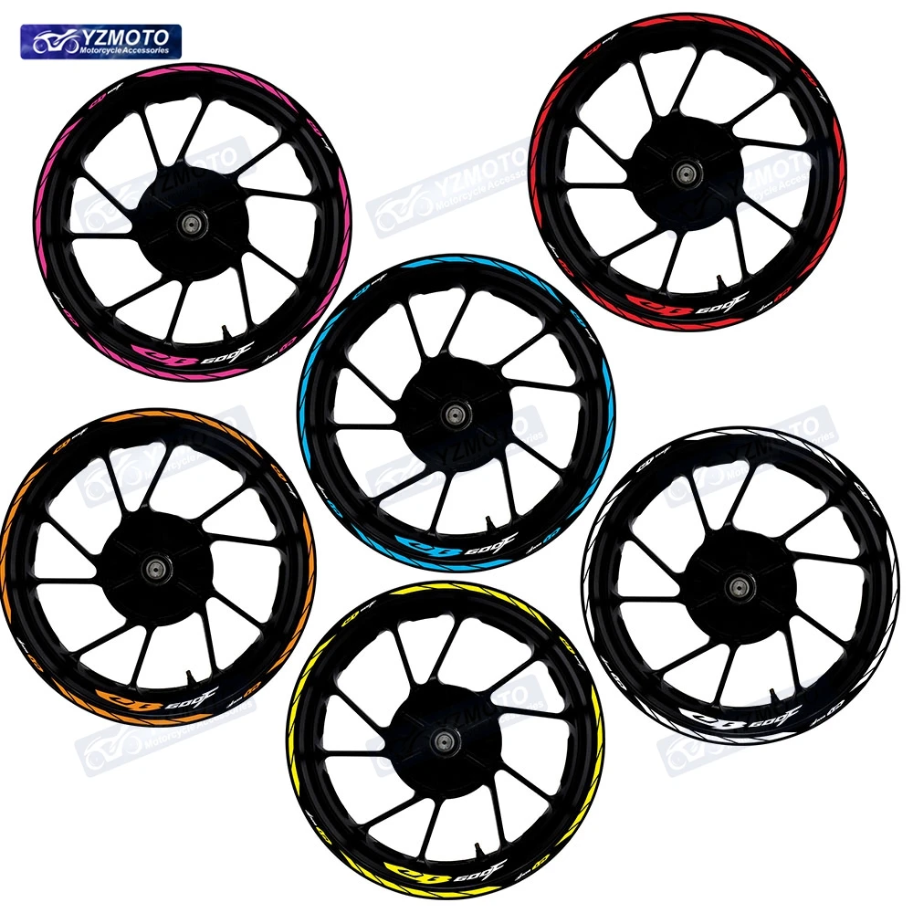 

Для Honda CB600F CB 600 F мотоциклетные гоночные 17-дюймовые передние и задние ступицы колеса, украшения, водонепроницаемые светоотражающие наклейки, наклейки