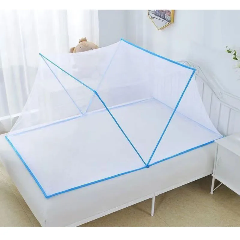 190X160X80CM Folding mosquito net Lightweight No Bottom No Installation Mosquito Net Student Dormi Mosquito Net for 1.8m Bed