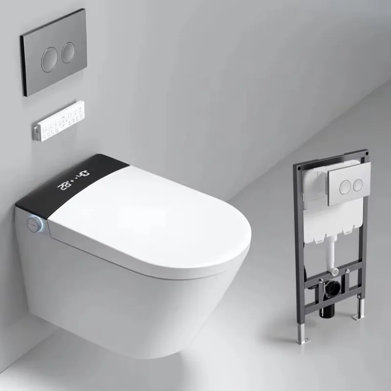 

Best-selling Hot Sale Wall Hung Smart Toilet With Cistern Auto Open Cover Instant Heating Seat Electric Intelligent Smart Toile