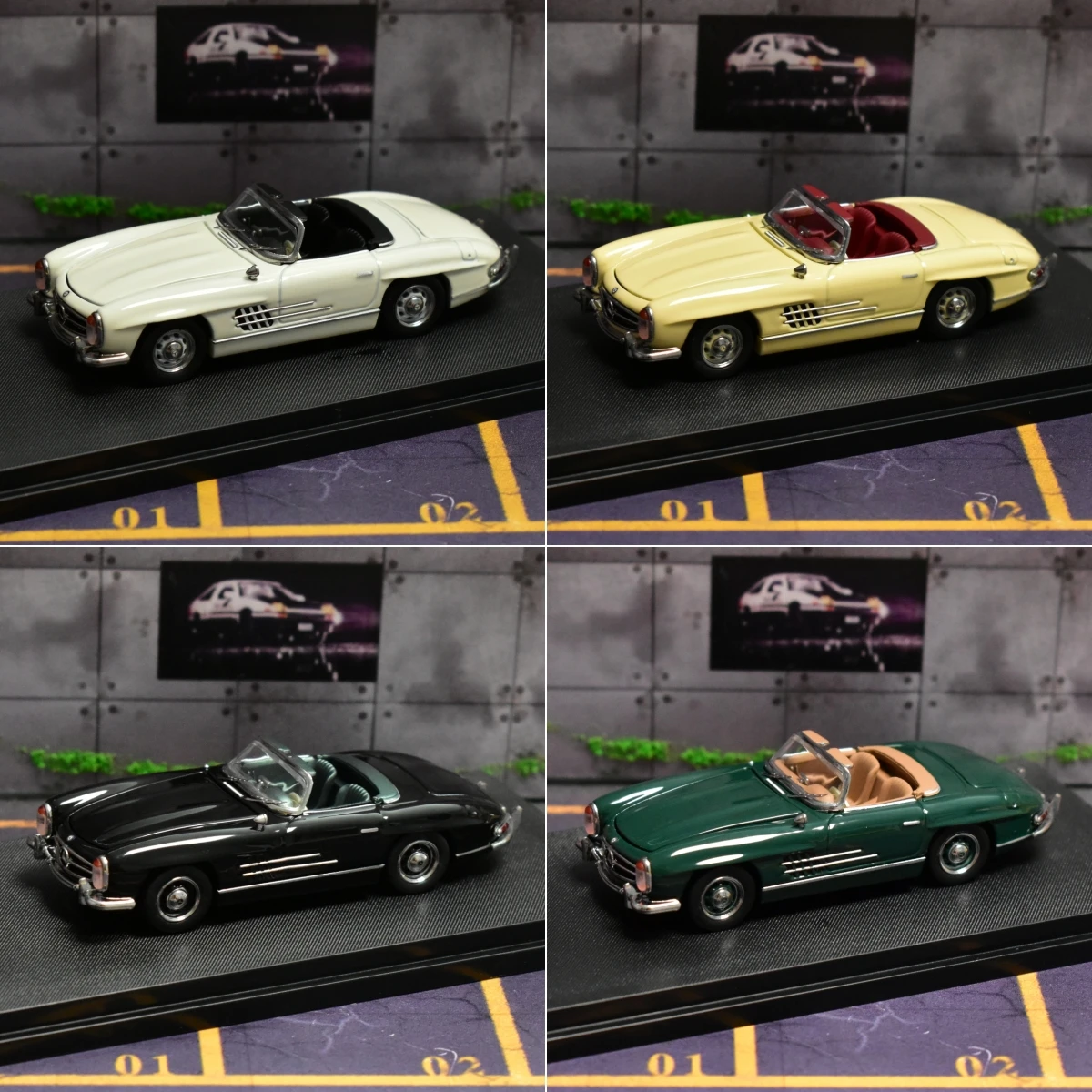 Roadster Diecast modelo carro, GFCC 1:64 300SL