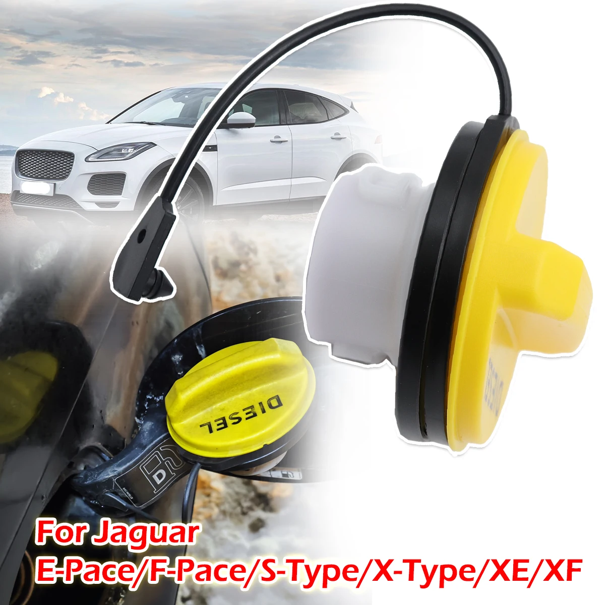 

Крышка топливного бака LR053666, аксессуары для автомобилей Jaguar E-Pace, F-Pace, S-Type, X-Type, XE, XF, Range Rover Sport