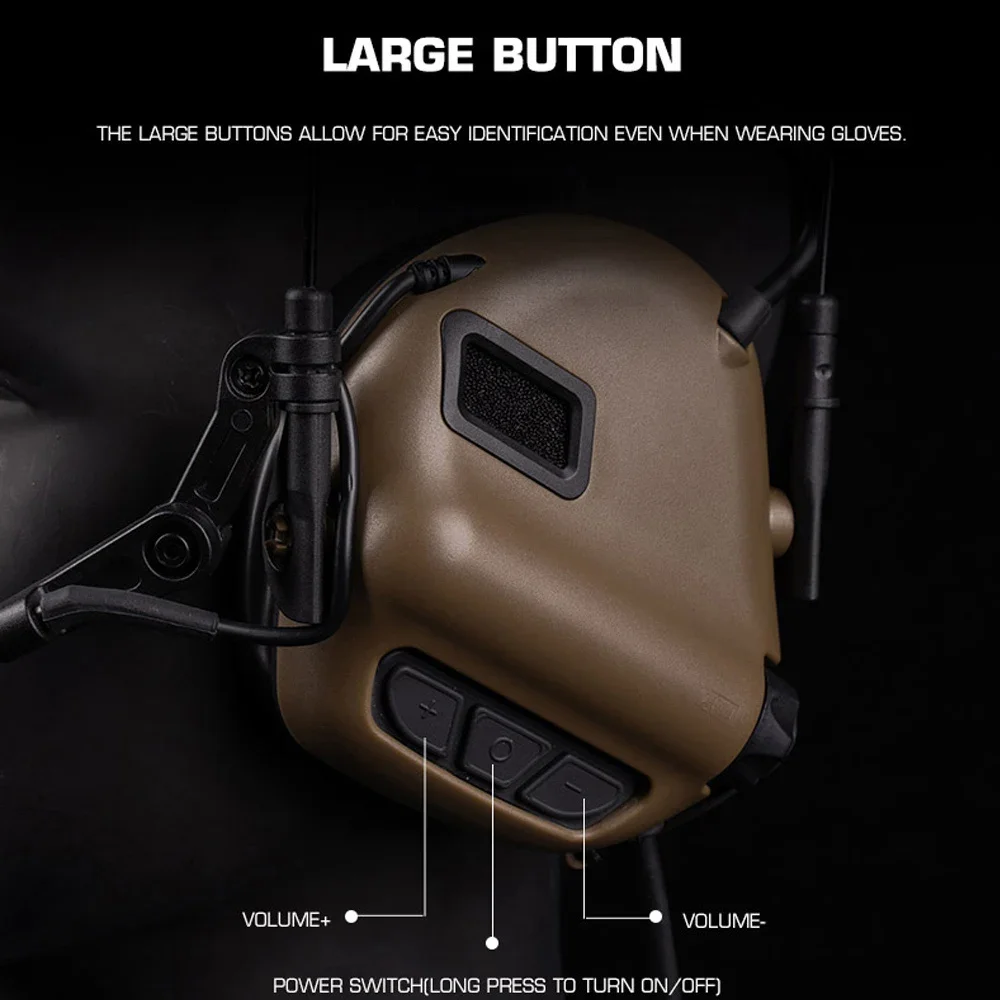 Auriculares tácticos con reducción de ruido para caza y tiro - imagen 4