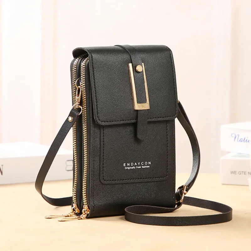 Women Bags Soft Leather Wallets Touch Screen Cell Phone Purse Crossbody Shoulder Strap Handbag for Female Cheap Women\'s Bags