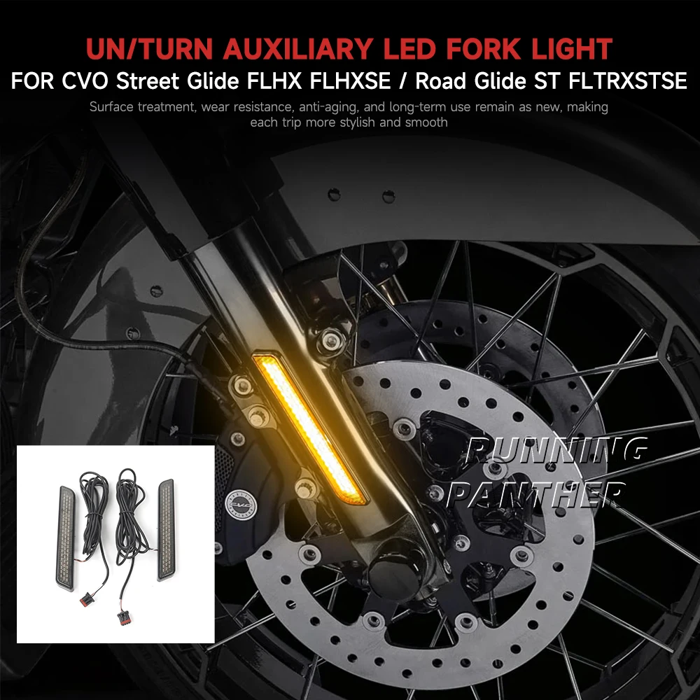 

For Harley CVO Street Glide FLHX/FLHXSE/Road Glide ST FLTRXSTSE 2017-2025 Motorcycle UN Auxiliary LED Front Lights