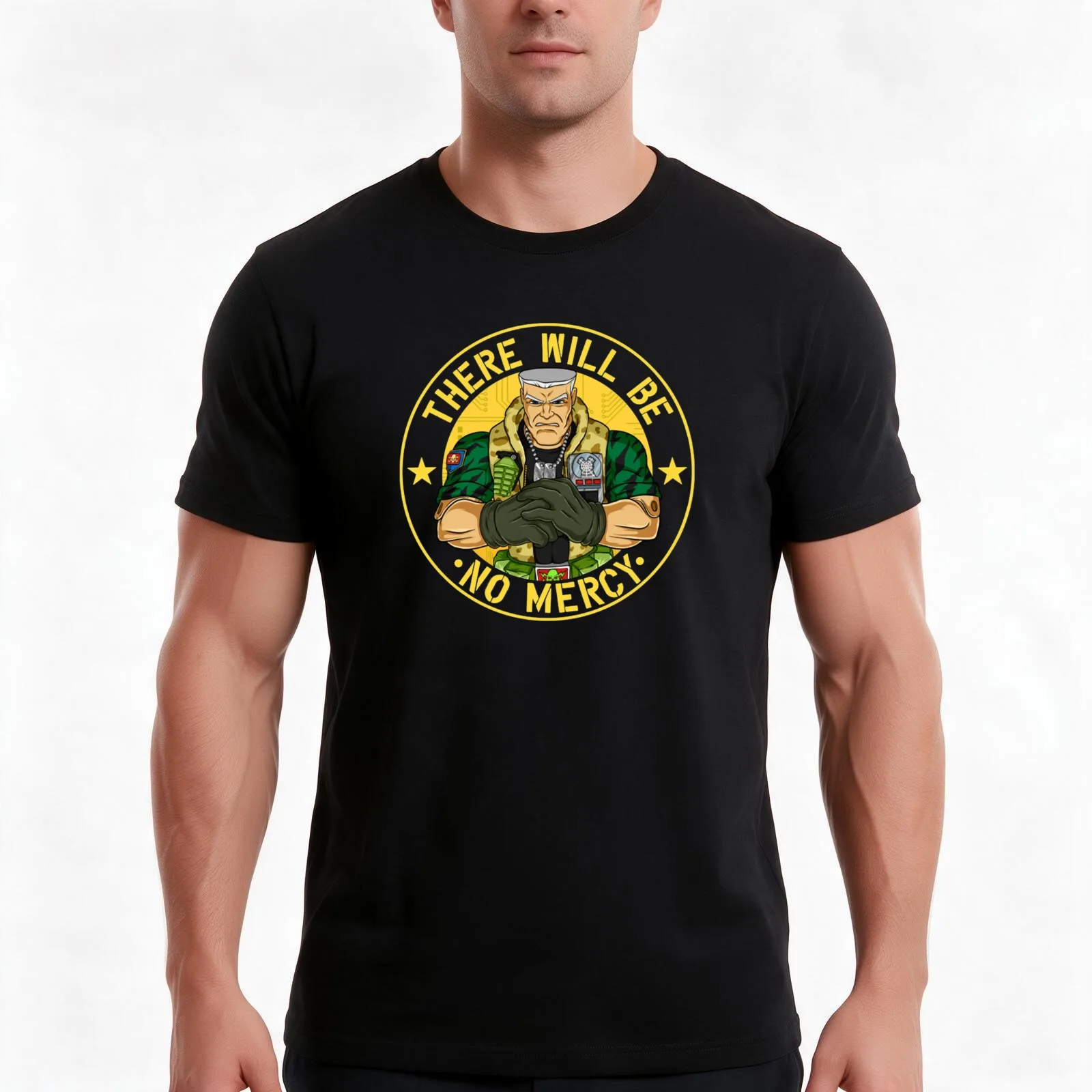 No Mercy (Chip Hazard)Shirt T-Shirt Summer Casual Cotton Tee Oversized Streetwear Tops Vintage Graphic Print 100% Cotton