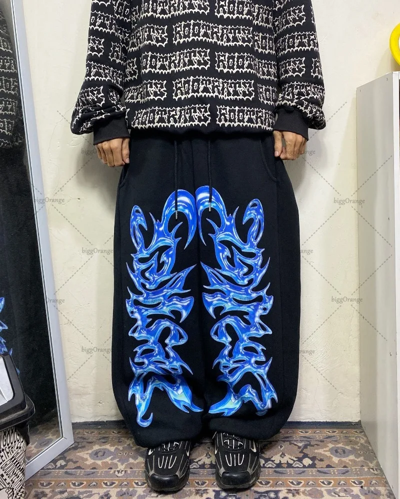 2024 New Retro Casual Loose Wide Leg Pants Men Street Fashion Versatile Harajuku Y2K Extra Large Size Sports Pants Women